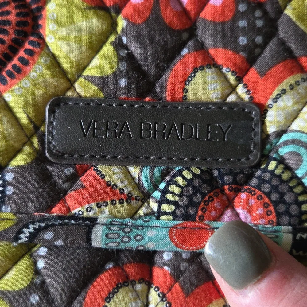 Vera Bradley Quilted Cushioned Floral Laptop Crossbody Bag In Flower Shower